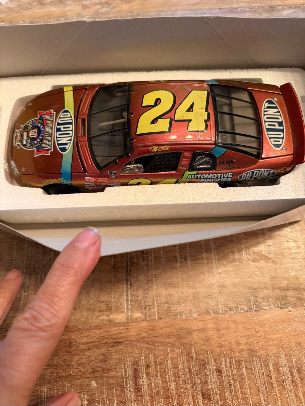 Die-Cast Race Car Toy Jeff Gordon- #24 Metallic Copper with Yellow Accents